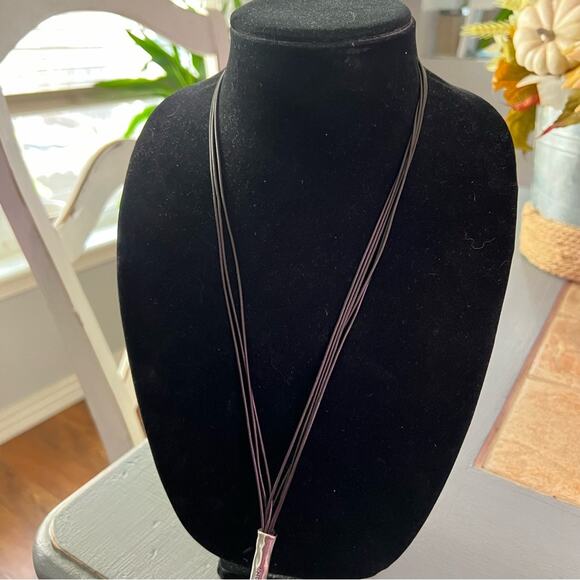 Uno De 50 Unode50 Brown Leather & Silver Necklace - Picture 4 of 8